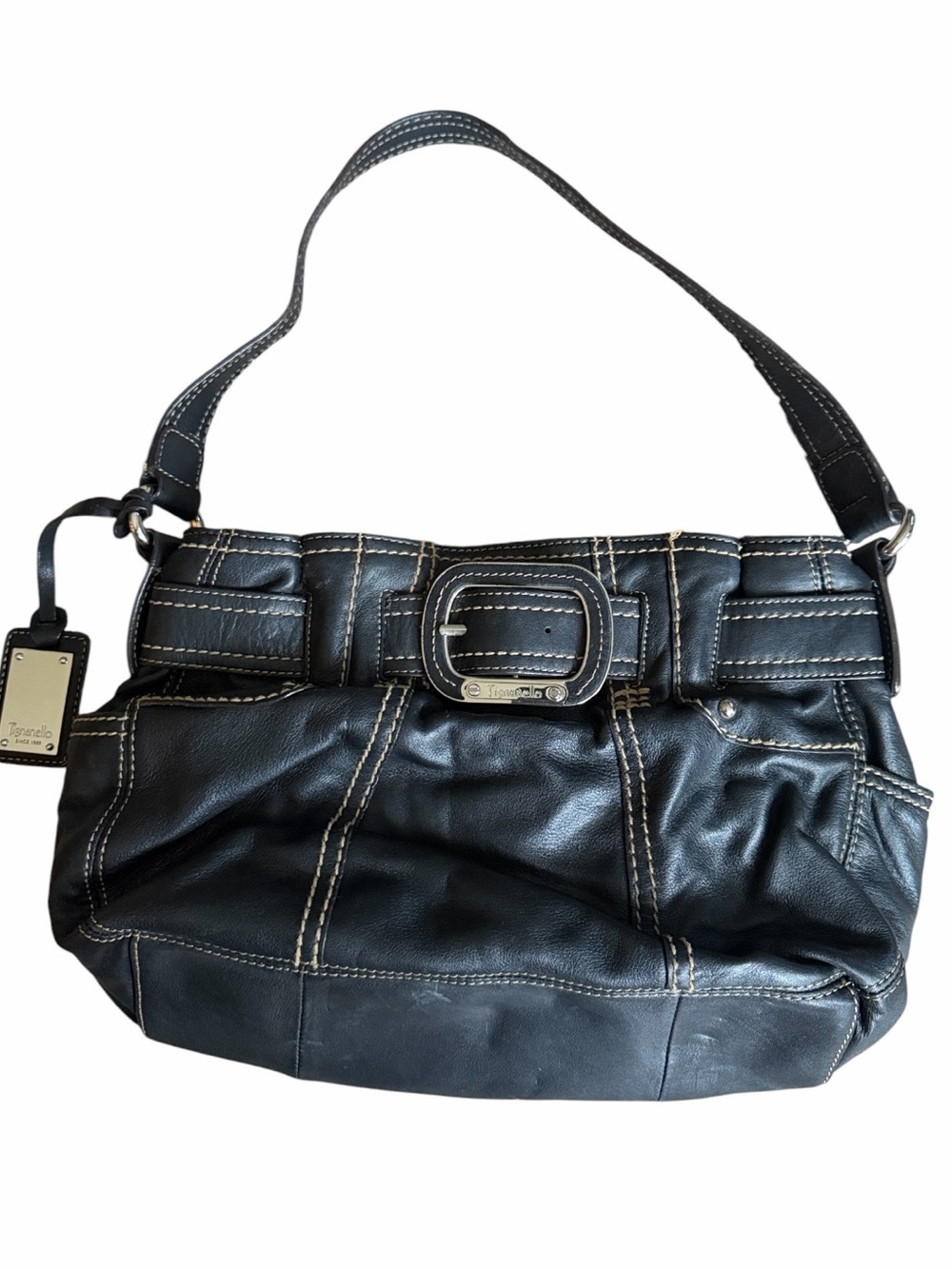 Black Tignanello Handbag Purse